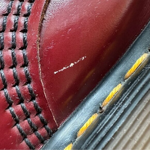 Vintage 1460 Dr. Martens Original Boot Made in England 8 Eye Cherry Red UK 4.5 - Picture 8 of 16